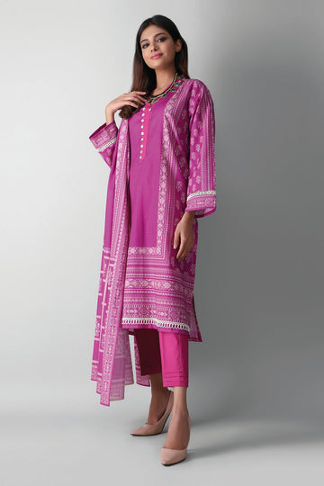 Khaadi A2104033 Purple Summer Lawn 2021